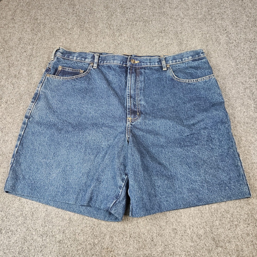 Route 66 Mens Relaxed Fit Denim Shorts Blue Medium Wash 100% Cotton Size 42
